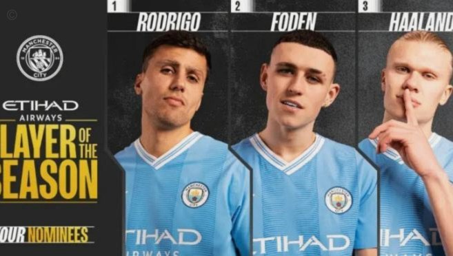 曼城4月最佳球员争夺：B席、胡桑诺夫、奥赖利竞选激烈